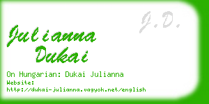 julianna dukai business card